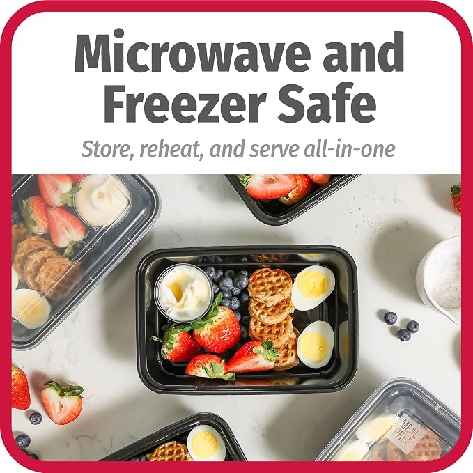 GoodCook Meal Prep Containers, Single Compartment 10-Pack | BPA-Free Reusable Food Storage, Microwave & Freezer Safe, Stackable Meal Prep Containers for Lunches and Snacks - Image 9
