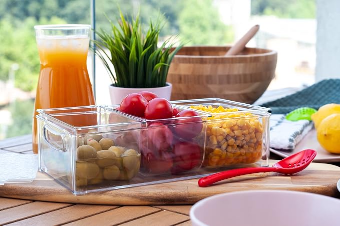 Pikanty Condiment Server Tray with 3 Removable Containers and Lids - Compact Sundae Bar, Taco Night, Dip Tray, Kids Snack Station Organizer with Carry Handles, Dishwasher Safe, Made in USA - Image 6