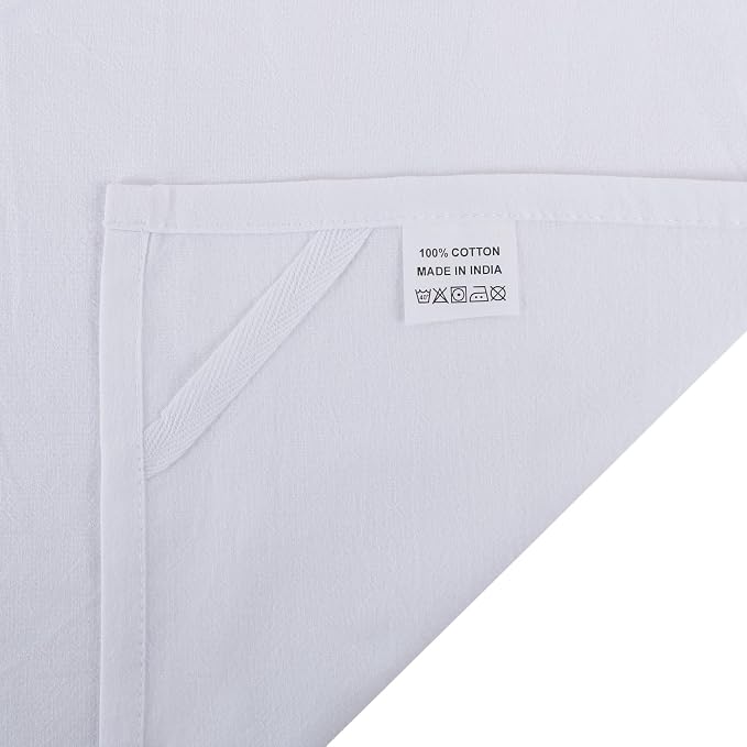 100% Cotton Flour Sack Towels – 50 Pack, 27x27 Inches, White, Lint-Free, Pre-Washed, Hemmed Edges – Reusable Kitchen Towels for Cleaning, Embroidery, Printing & Crafts - White - Image 4