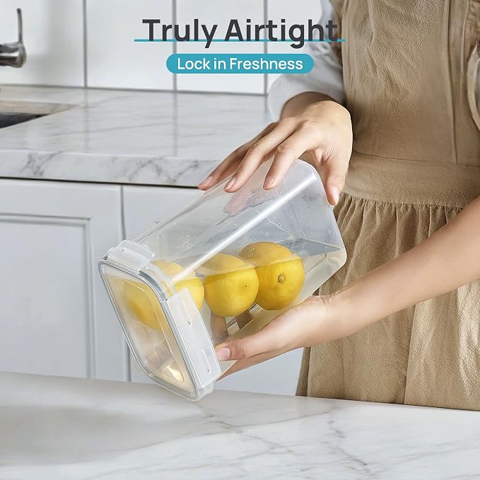 Vtopmart Airtight Food Storage Containers with Lids, 24 pcs, Gray | Airtight Seal, Multiple Sizes, BPA Free, Food Grade Material, Dishwasher Safe (Not Lids), Includes 24 Labels - Image 3