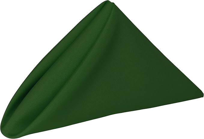 17x17-Inch Square Polyester Cloth Napkins, Moss, Set of 24 | Bulk Case of 2 Dozen, Seamless, Serged Edges, Machine Washable, Wrinkle-Resistant, Flame-Resistant, Stain-Resistant, Green by UltimateTextile