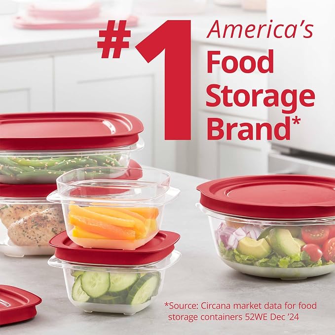 Rubbermaid EasyStore Large Containers, 18-Piece Set, Food Storage Containers with Lids - Image 5