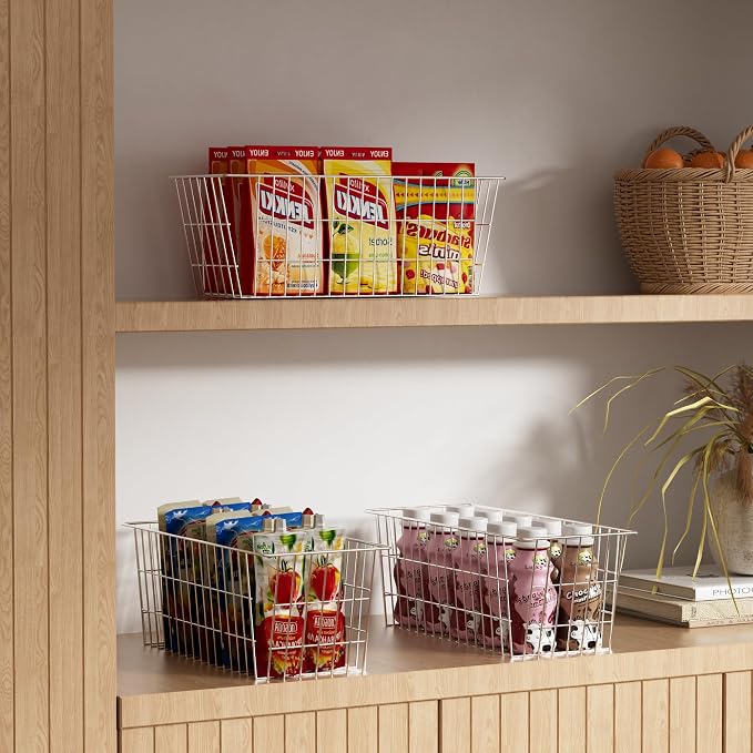 SANNO 15.7in Freezer Baskets Bins - Freezer Storage Containers Organizer for Office, Bathroom, Pantry - Image 4