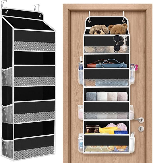 1Pack Over The Door Organizer Large Capacity Hanging Storage Room Organizer | 40 lb Capacity, Ultra-Sturdy, Foldable, Mesh Design with Clear Window, Space-Saving Organizer for Pantry, Nursery & Closet by SpaceHacks