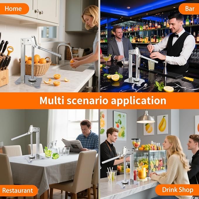 Manual desktop heavy duty lemon smasher orange juicer lemon squeezer citrus juicer fruit crusher lime extractor nut grinder for fruit and nuts（WN014) - Image 3