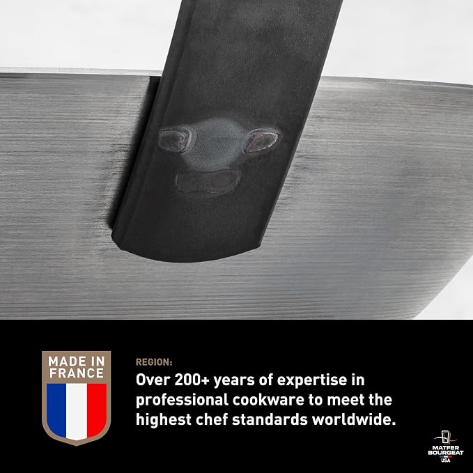 Matfer Bourgeat Black Carbon Steel Frying Pan, 8 1/2" - Image 4