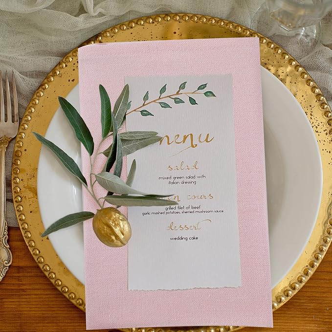 Mixweer Set of 40 Pink Cloth Linen Napkins Bulk Reusable Cotton Dinner Napkin 16 x 16 Inch Washable Pastel Soft Table Napkins for Wedding Dinner Hotel Restaurant Event Party - Image 7