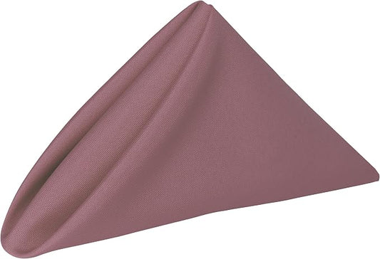 17x17-Inch Square Polyester Cloth Napkins, Mauve Set of 36 | Bulk Case of 3 Dozen, Seamless, Serged Edges, Machine Washable, Wrinkle-Resistant, Flame-Resistant, Stain-Resistant, Pink by UltimateTextile