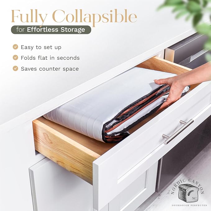 Bread Proofing Box, Beige | Sourdough Proofer, Temperature Control 68–120°F, 24-Hour Timer, Foldable Countertop, Dough Fermentation - Image 7