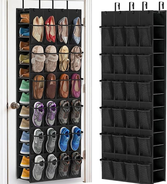 40-50 Pairs Over the Door Shoe Organizer, Large Double-Sided Pockets Hanging Shoe Rack, Space-Saving Closet Door Organizer Fits Boots,Sneakers or Larger Shoes,Shoe Storage for Bedroom, Closet,Entryway by Ofiray-home