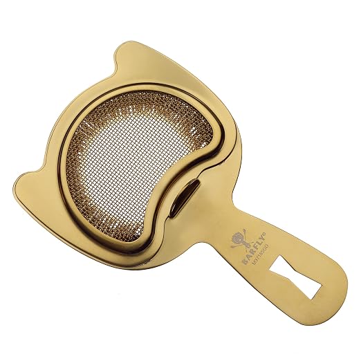 Barfly Fine Mesh Spring Strainer, Gold Plated - Image 3