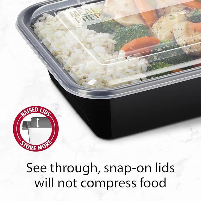 GoodCook Meal Prep Containers, Single Compartment 10-Pack | BPA-Free Reusable Food Storage, Microwave & Freezer Safe, Stackable Meal Prep Containers for Lunches and Snacks - Image 5