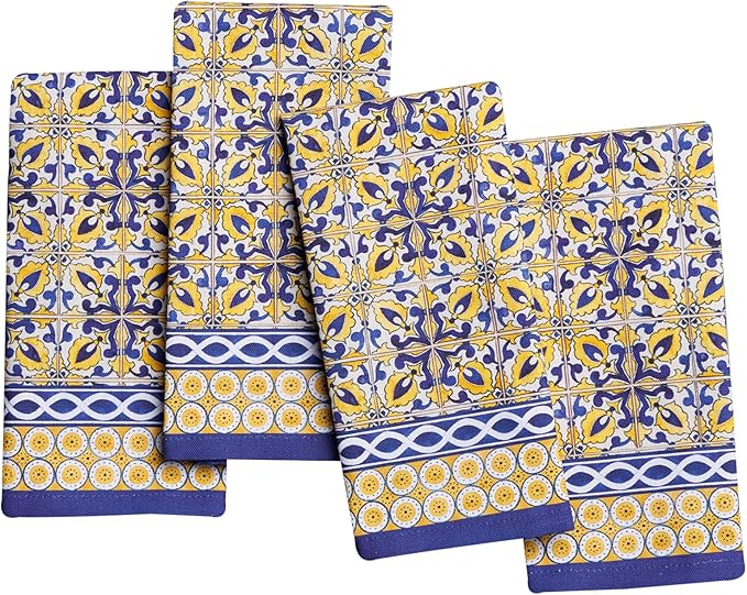 Maison d' Hermine Cloth Napkins Set of 4 Reusable 100% Cotton (18" x 18") | Everyday Square Napkins Cloth Washable Dinner Party Wedding Restaurant Hotel Kitchen Spring Summer - Ceramic by MaisondHermine