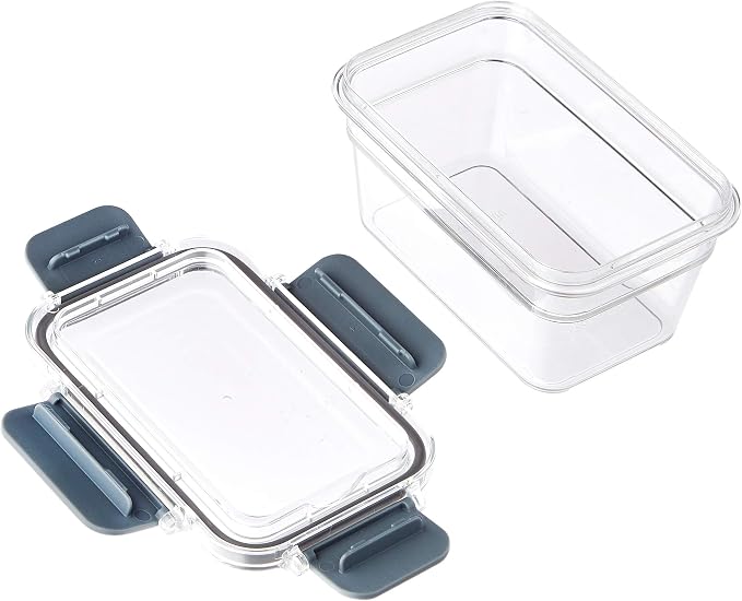 Amazon Basics Tritan Plastic Food Storage Containers with Airtight Locking Lids, 11 Containers, Clear, 22-Piece Set - Image 5