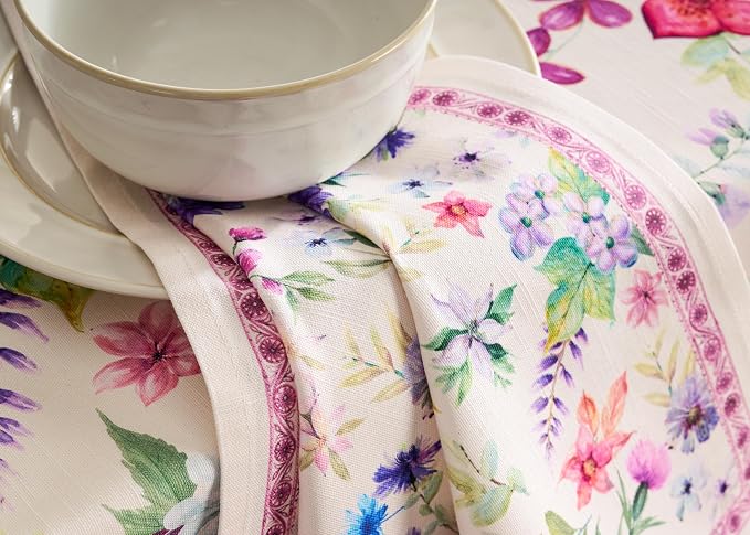 Maison d' Hermine Cloth Napkins Set of 4 Reusable 100% Cotton (20" x 20") | Everyday Square Napkins Cloth Washable Dinner Party Wedding Restaurant Hotel Kitchen Spring Summer - Chardon - Image 8