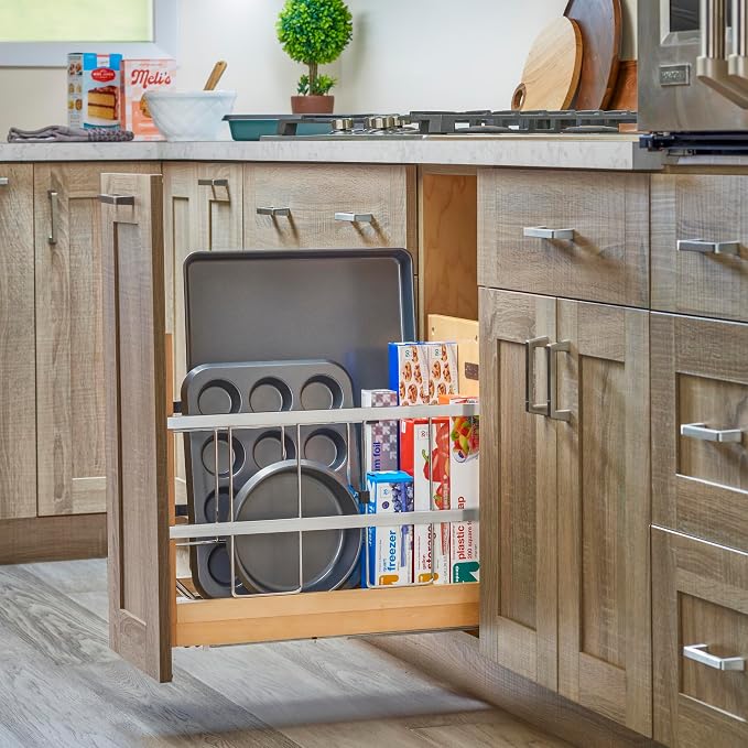 Rev-A-Shelf Wood Bakeware Pullout Organizer w/Soft-Close - Image 2