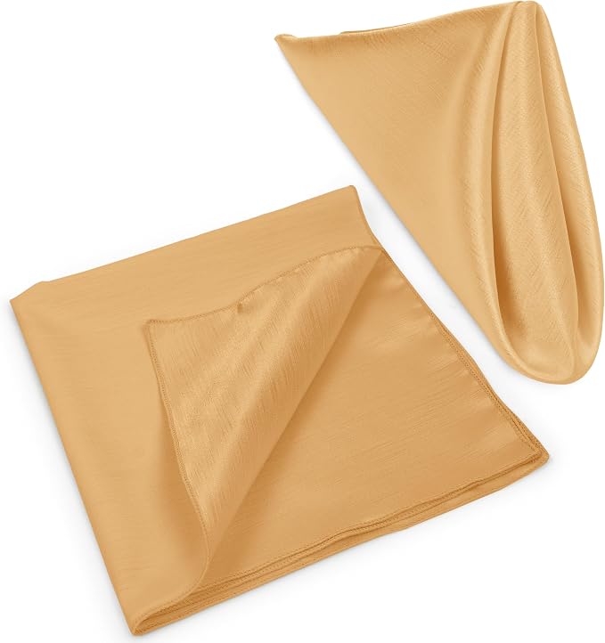 17x17-Inch Shantung Satin Cloth Napkins, Camel, Set of 120 - Image 8