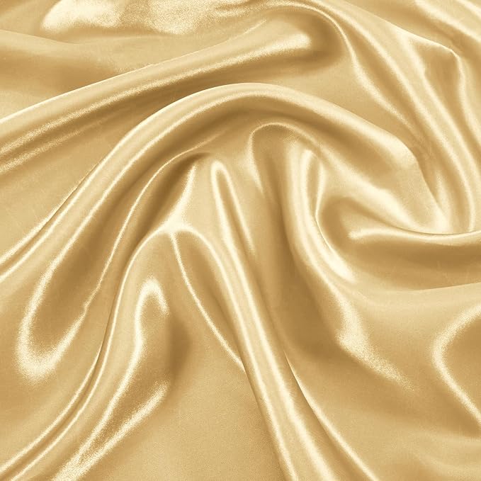 VACVELT 100 Pack Gold Scalloped Satin Napkins 17x17 Inch Wedding | Scalloped Floral Edges With Silky Smooth Finish, Seamless Design, Machine Washable Wrinkle And Fade Resistant - Image 7
