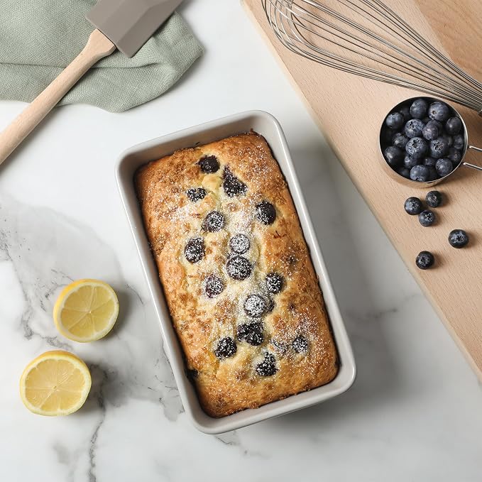 Martha Stewart Gallen 9 Inch Nonstick Carbon Steel Loaf Pan - Cool Grey (Pack of 6) - Image 7