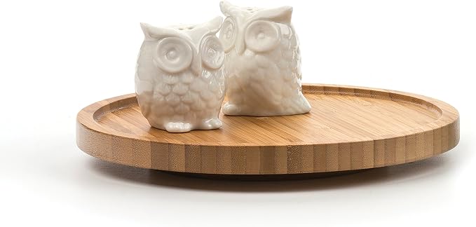 RSVP International Tool Crock Turntable Lazy Susan, Bamboo, 8.25" | Handy in Cabinets or on Counters | Rotating Base with Sturdy Lip | Organize Spices & Small Bottles - Image 2