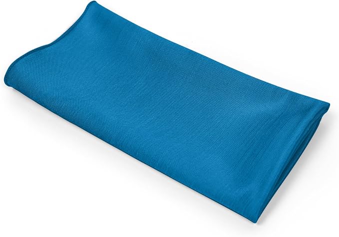 17x17-Inch Shantung Satin Cloth Napkins, Cobalt, Set of 24 | Bulk Case of 2 Dozen, Square, 100% Polyester Fabric, Reversible, Faux Dupioni Silk Reverse Side, Machine Washable, Blue - Image 9