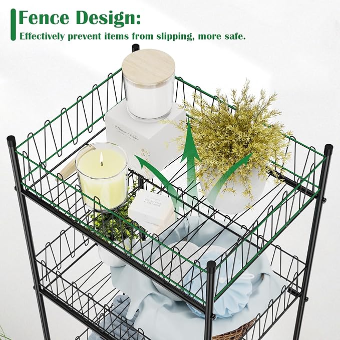 smusei 5 Tier Water Bottle Organizer Rack Metal Free Standing Water Storage Rack Beverage Holder Bottled Water Stand for Floor, Space Saver Soda Drink Shelf for Kitchen Living Room, Black - Image 4