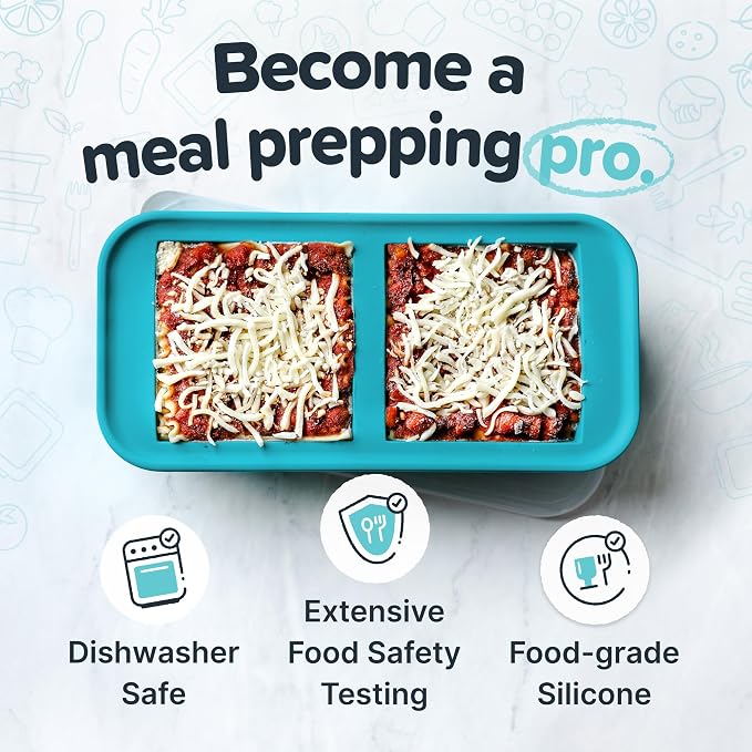 Souper Cubes Silicone Freezer Molds Gift Set, Aqua | 2 Tbsp, 1/2 Cup, 1 Cup and 2 Cup Silicone Molds for Food Set, Perfect for Freezing Soup, Grains, Proteins, Herbs and More - Image 3