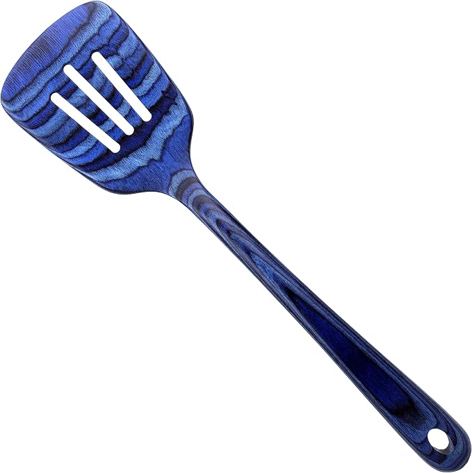 Totally Bamboo Baltique Malta Collection 12-1/2" Wooden Slotted Spatula, Safe for Nonstick by TotallyBamboo