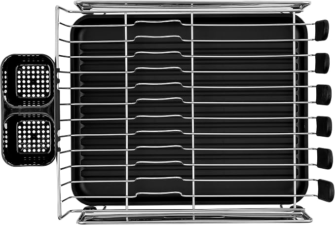 happimess Dish Drying Rack Compact Stainless Steel, 17.25", Silver/Black | Fingerprint-Proof, Wine Glass Holder, Detachable Utensil Caddy, Drainboard, Non-Slip Feet, Modern Contemporary Style - Image 8