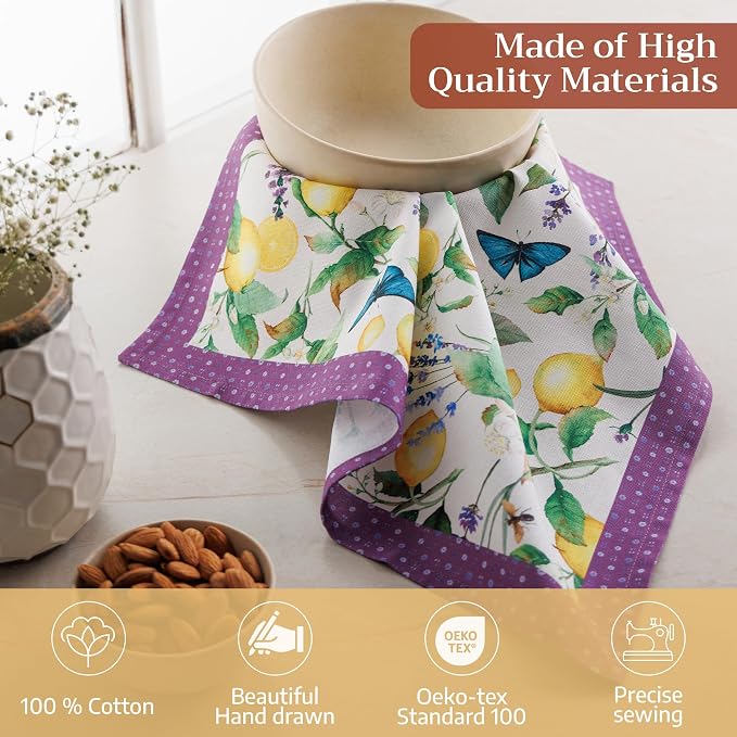 Maison d' Hermine Cloth Napkins Set of 4 Reusable 100% Cotton (18" x 18") | Everyday Square Napkins Cloth Washable Dinner Party Wedding Restaurant Hotel Kitchen Spring Summer - Sivergue - Image 3