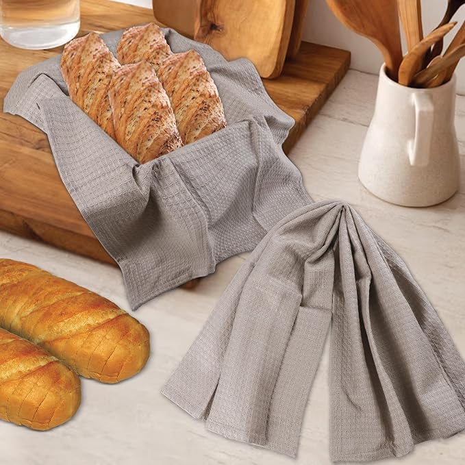 Urban Villa Kitchen Towels Cotton Dish Towels 20”x30” (Set of 6) Tan - Image 3