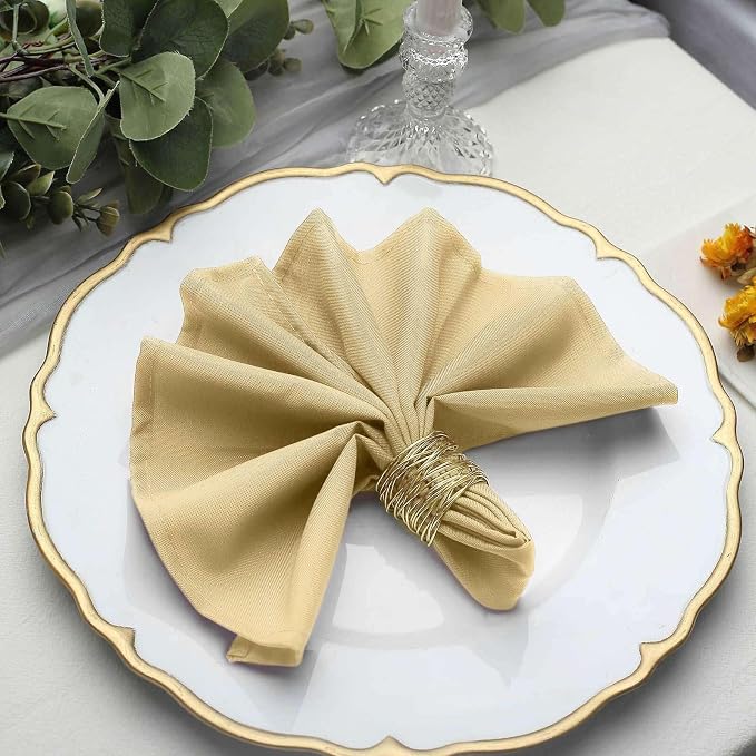 Efavormart Premium Cloth Napkins Set of 50, 17x17 Inch Champagne Violet Seamless Dinner Napkins, Washable Linen Table Napkin Cloth with Hemmed Edges for Weddings, Party and Banquet - Image 6