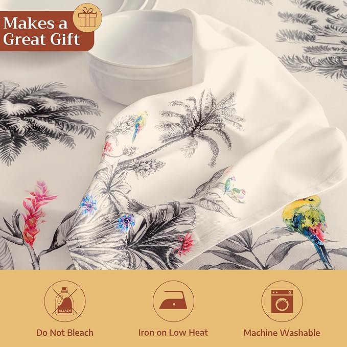 Maison d' Hermine Cloth Napkins Set of 4 Reusable 100% Cotton (20" x 20") | Everyday Square Napkins Cloth Washable Dinner Wedding Restaurant Hotel Kitchen Thanksgiving Christmas - Amazonia - Image 5