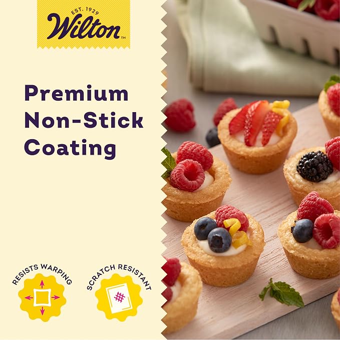 Wilton Perfect Results Non-Stick Mega Mini Muffin Pan, 48-Cup Cupcake Pan, Steel - Image 4