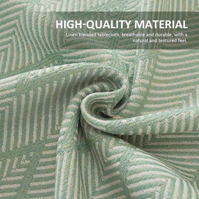 17x17 Green Icelandic Napkins Set of 24 Washable Bulk Restaurant | Planning an outdoor banquet? This 24-pack of reusable green textured linen napkins ensures eco-friendly elegance. - Image 2