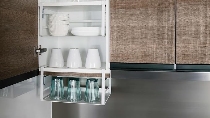 Nxconsu Under Shelf Basket, 2 Pack Under Shelf Storage Organizer, 16.1" | Heavy-Duty Metal Under Cabinet Shelf Basket Holds 30 lb with No-Drill Knob-Lock Clamp for Kitchen Pantry Cupboard - Image 6