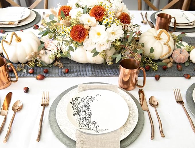 60 Pack Cotton Linen Napkins 16 x 16 Inch Linen Napkins Cloth Handmade with Fringe Soft Cloth Napkins Washable Rustic Dinner Napkins Cloth for Wedding Party Dinner Table(Natural) - Image 4