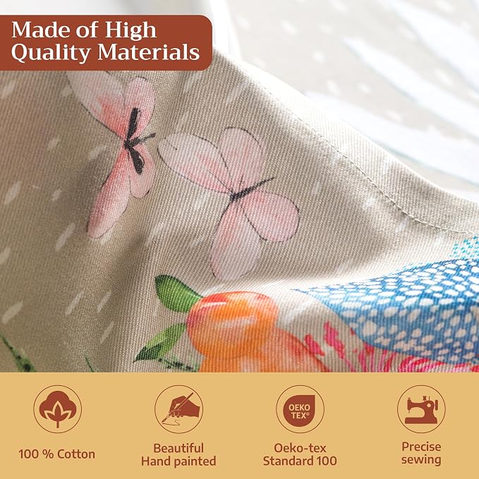 Maison d' Hermine Cloth Napkins Set of 4 Reusable 100% Cotton (20" x 20") | Everyday Square Napkins Cloth Washable Dinner Party Wedding Restaurant Hotel Kitchen Spring Summer - Jardin D'Ete - Fog - Image 3