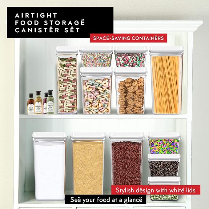 DWËLLZA KITCHEN Large Airtight Food Storage Containers with White Lids (3.8L, 0.8L) - Clear Plastic Bulk Food Pantry & Kitchen Storage Containers for Flour, Sugar 4 Pc BPA-Free, Keeps Fresh & Dry - Image 7