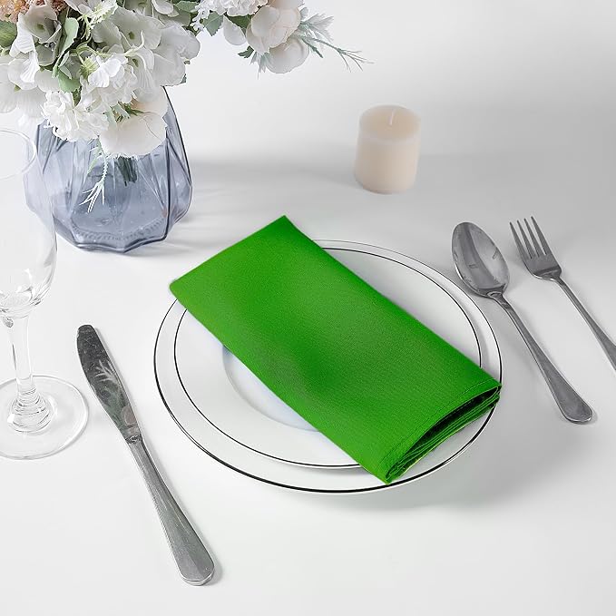 Bailarina Cloth Napkins Set of 120,17x17 inches Dinner Napkins Cloth Washable,Polyester Square Table Cloth Napkin Bulk with Hemmed Edges Ideal for Banquets, Parties and Weddings-Emerald Green - Image 5