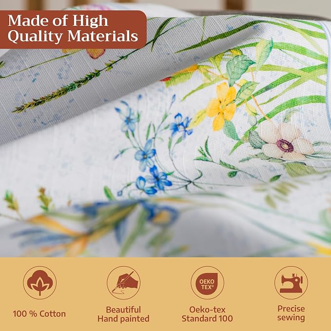 Maison d' Hermine Cloth Napkins Set of 4 Reusable 100% Cotton (20" x 20") | Everyday Square Napkins Cloth Washable Dinner Party Wedding Restaurant Hotel Kitchen Spring Summer - Fleurs De Mai - Image 3