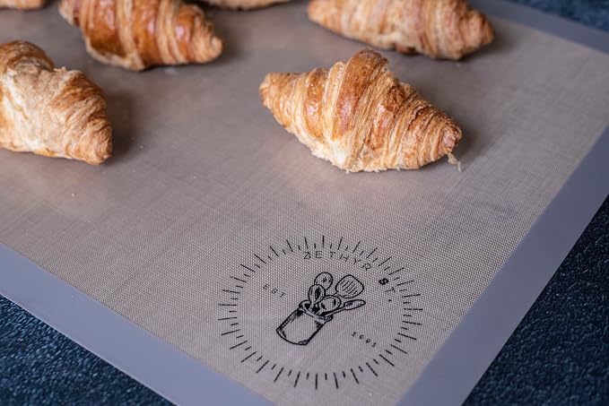 Silicone Baking Mats - Full Size Baking Sheet Liners, Pack of 2, Gray | Oven Safe, Non-Stick Silicone Baking Sheet Liner, Perfect For Baking Macarons Cookies, Pastry & Cakes, 16 x 24 in (40x60 cm) - Image 8