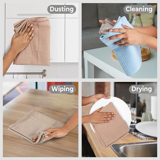 Urban Villa Kitchen Towels Cotton Dish Towels 20”x30” (Set of 6) Multi - Image 4