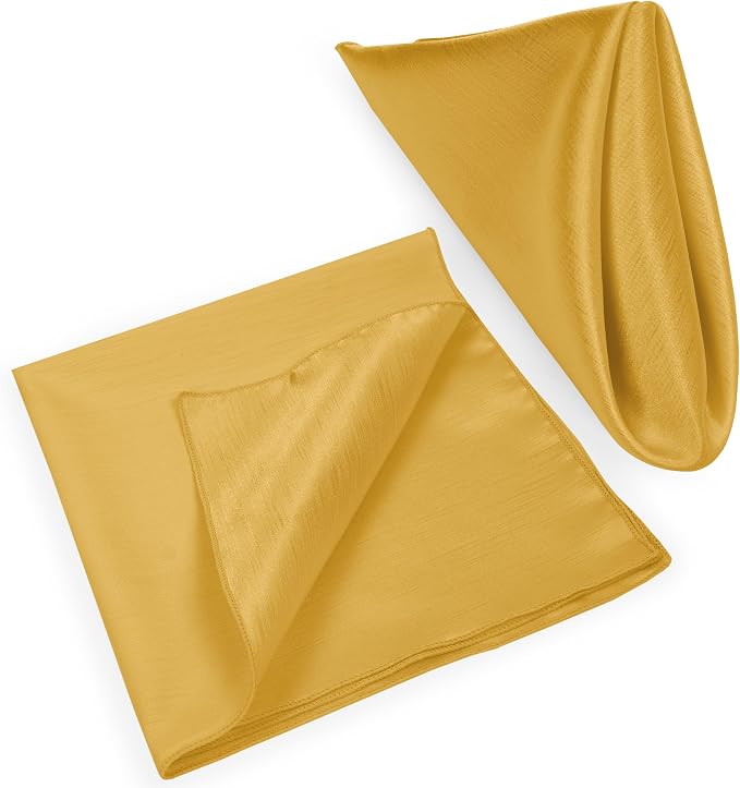 17x17-Inch Shantung Cloth Napkins, Goldenrod, Set of 36 - Image 8