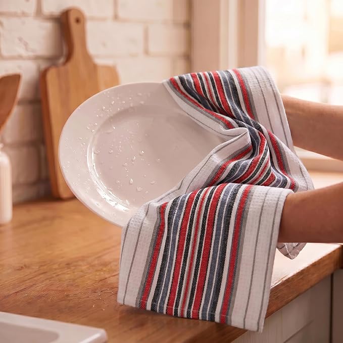 Urban Villa Kitchen Towels Cotton Dish Towels 20”x30” (Set of 6) White - Image 7