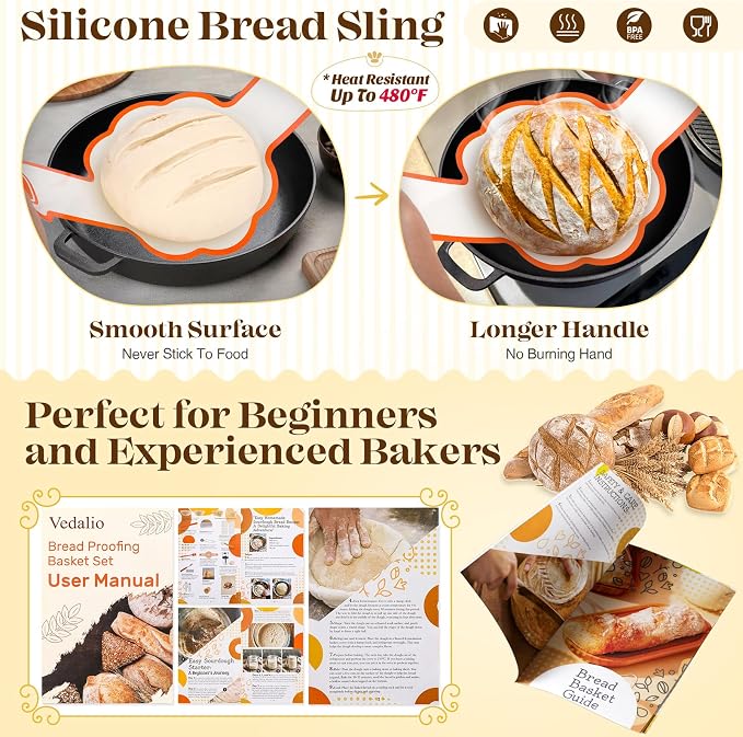 Sourdough Starter Kit, Sourdough Bread Baking Supplies, Sourdough Kit for Modern Home and Kitchen, Sourdough Bread Basket, Sour Dough Kit, Bread Making Tools Kit Gifts for Bakers Women Wife Mom - Image 7