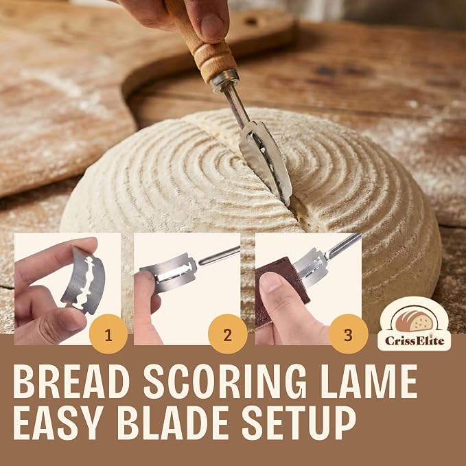 Sourdough Starter Kit – Complete Sourdough Bread Baking Supplies with 24oz Glass Sourdough Starter Jar, 9” Round & 10” Oval Banneton Proofing Basket Set, Sourdough Tools – Artisan Gift for Bakers - Image 5