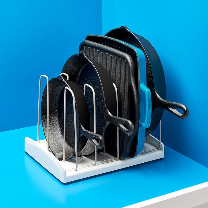 YouCopia StoreMore Cookware Rack with Tall Steel Wires, Adjustable Pan and Lid Organizer for Kitchen Cabinet Storage, Classic Edition - Image 7
