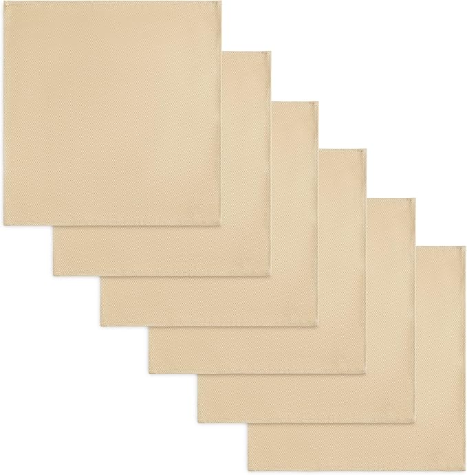 Camden Gold Cloth Napkins by Loom & Table - Set of 12 - Elegant, Wrinkle-Resistant, Machine Washable – Luxury Napkin for Dining Room, Weddings, Dinner Parties, Holidays, Birthdays - 18 X 18 by LoomandTable