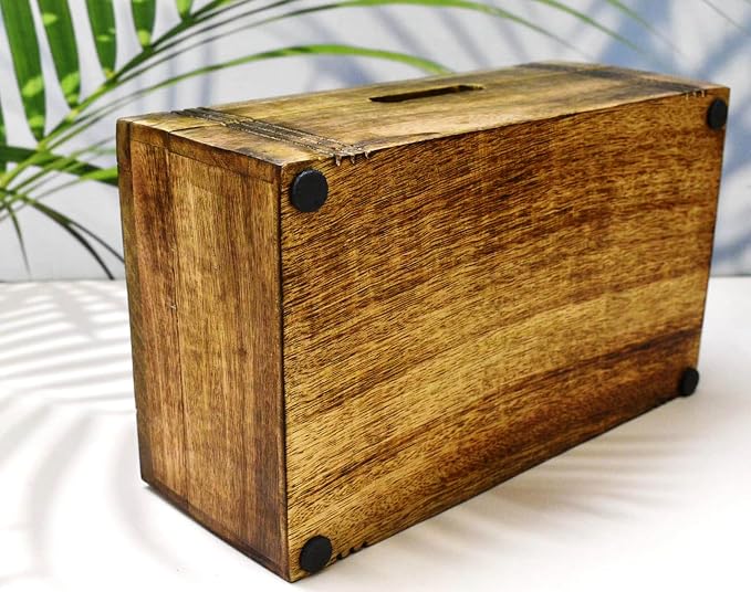 Wood Tea Box - Tea Box for Tea Bags Organiser - Engraved Hardwood Tea Chest with 6 Compartments - Tea Storage Box Multi Functional - Wood Tea Box Organiser - 10 x6 inch (6 compartment box) - Image 7